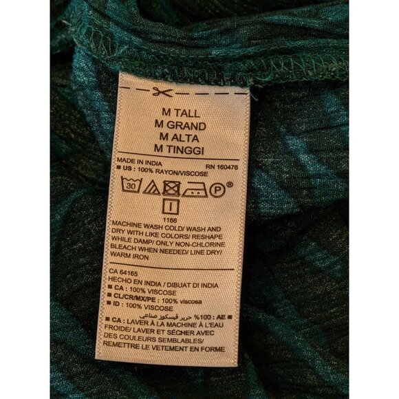 Old Navy Womens Womens Size M Tall Teal Tropical Off Shoulder Belted Jumpsuit - Picture 6 of 6